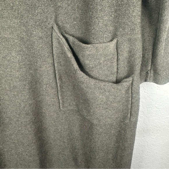 J. Jill Pure Jill Gray Cashmere Cotton Blend Stretch Long Sleeve Sweater Dress L - Picture 3 of 5
